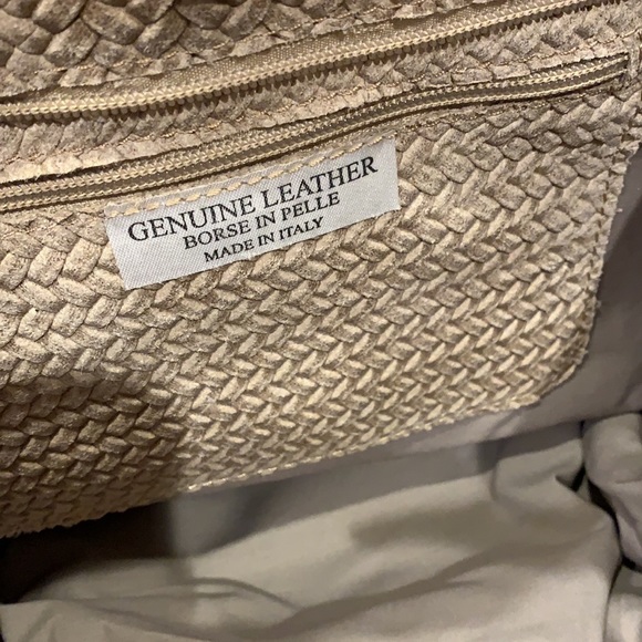 Roberta M. Sueded Leather Taupe Shoulder Bag - Picture 4 of 4